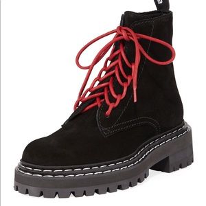Proenza Schouler Black Combat Boots size 39.5.